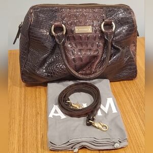 Brahmin Brown Crocodile Embossed Women's Bag